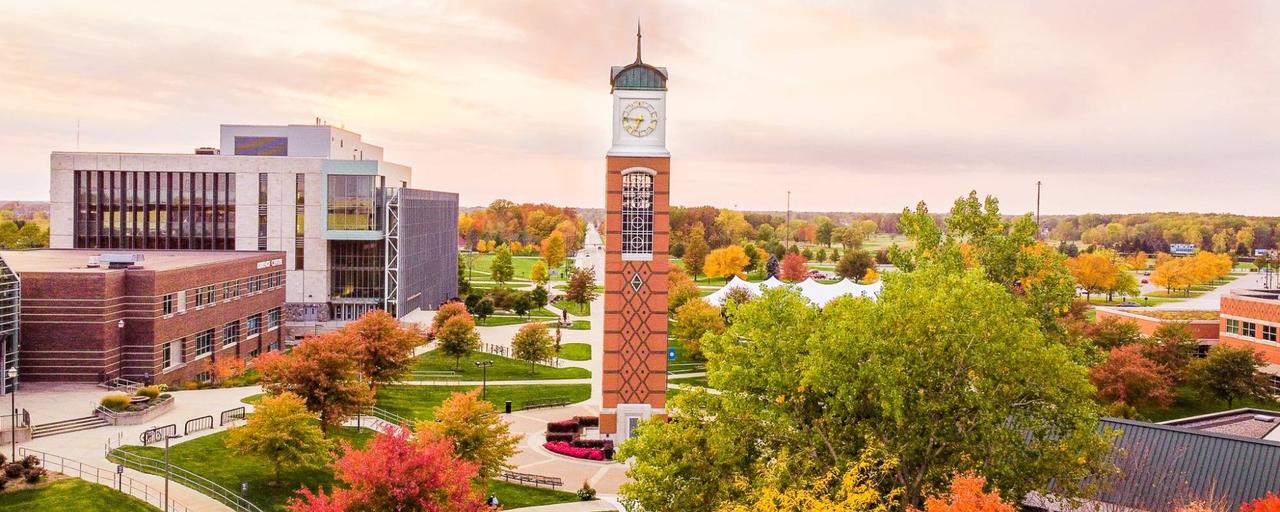 Fall Campus Clock Tower